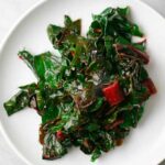 Swiss chard sauteed with garlic and lemon.